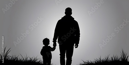 Happy Father's Day Silhoutee illustration photo