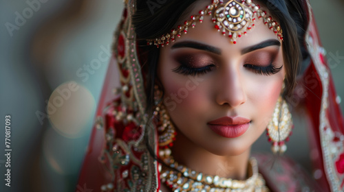 A captivating portrait of a bride showcasing her beauty and radiance