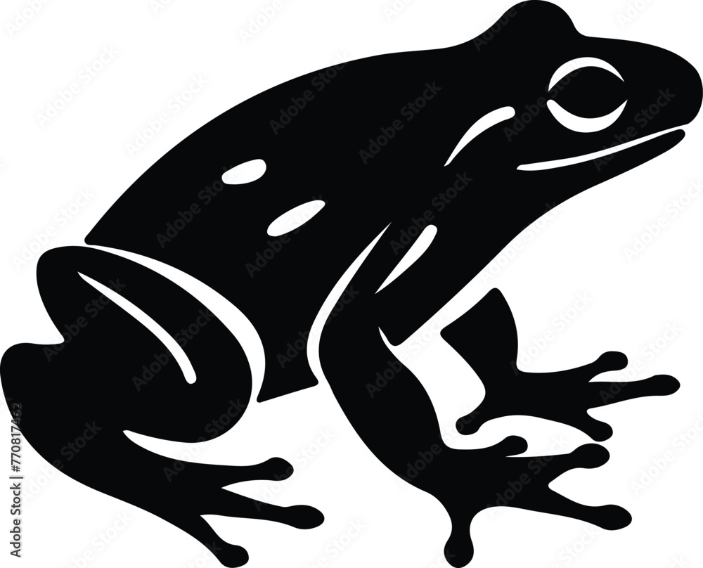 Naklejka premium frog silhouette