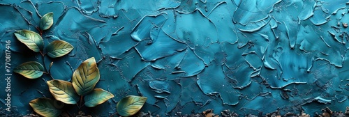 Mint Blue Cement Texture Wall Leaf, Background HD, Illustrations © Cove Art