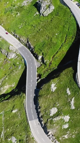Aerial view of beautiful Switzerland landscape