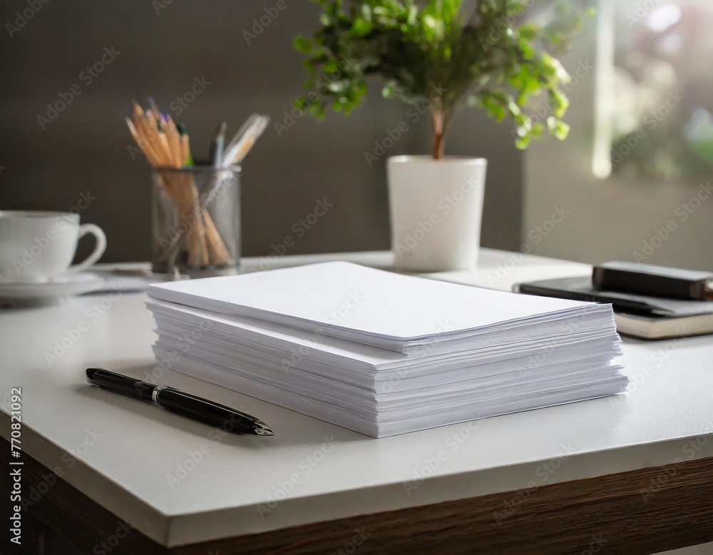 Pile de feuilles blanches Pile de feuilles blanches