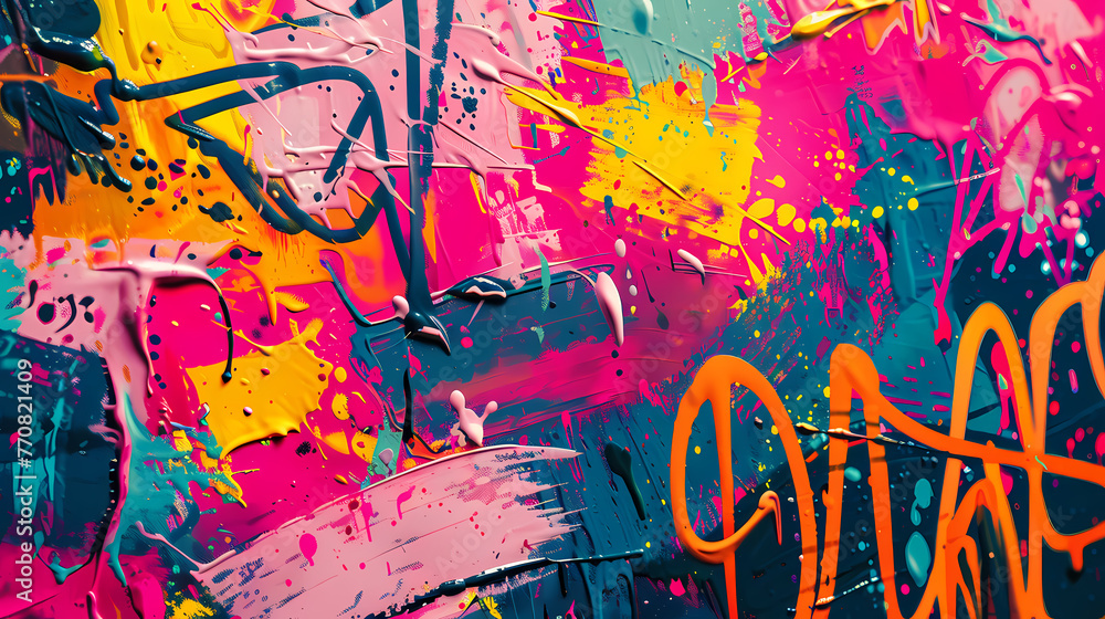 Graffiti Street Art Splatter Seamless Pattern Background Graffiti Street Art Splatter Seamless Pattern Background