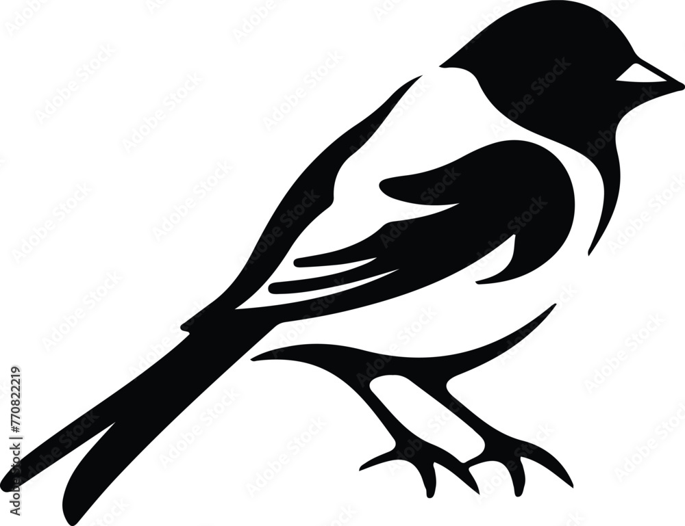 Fototapeta premium goldfinch silhouette