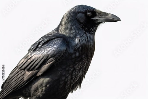 Crow on Pure White