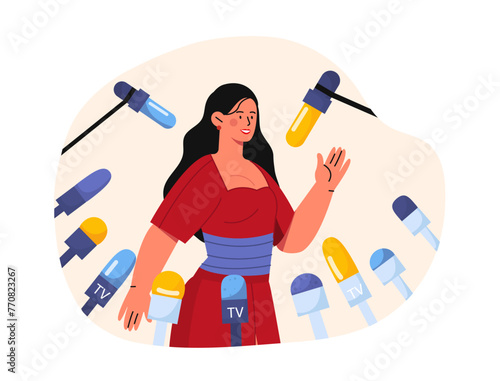 Celebrity woman vector concept