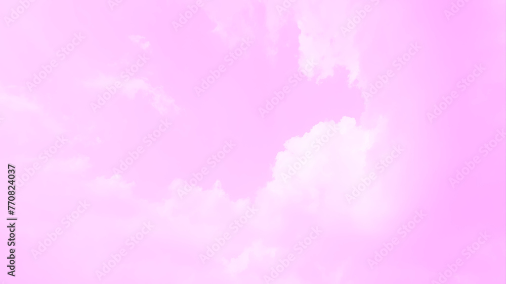 Fototapeta premium white cloud with pink sky background.