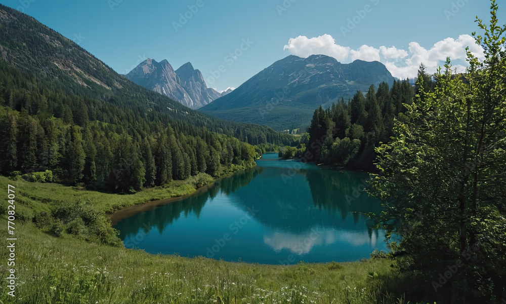 lake in the mountains