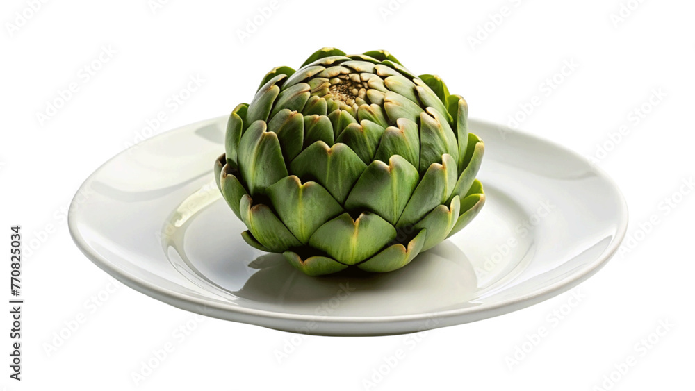 Fototapeta premium Fresh artichoke isolated on Transparent background.