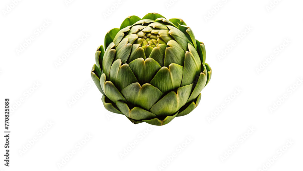 Fototapeta premium Fresh artichoke isolated on Transparent background.