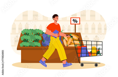 Discount vegetables vector concept