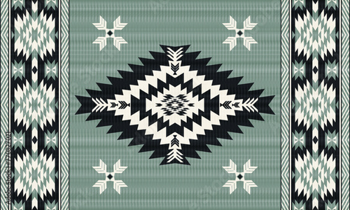 American tribal ethnic native pattern.Traditional Navajo,Aztec,Apache,Southwest and Mexican style fabric pattern.Abstract vector motifs pattern.For fabric,clothing,blanket,carpet,woven,wrap,decoration