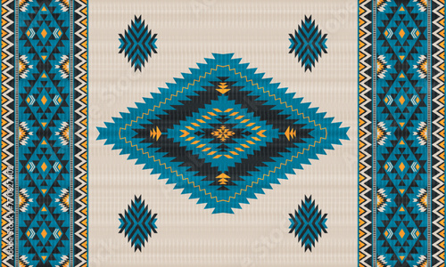 American tribal ethnic native pattern.Traditional Navajo,Aztec,Apache,Southwest and Mexican style fabric pattern.Abstract vector motifs pattern.For fabric,clothing,blanket,carpet,woven,wrap,decoration