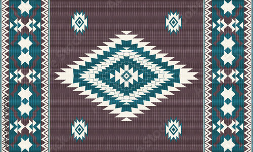 American tribal ethnic native pattern.Traditional Navajo,Aztec,Apache,Southwest and Mexican style fabric pattern.Abstract vector motifs pattern.For fabric,clothing,blanket,carpet,woven,wrap,decoration