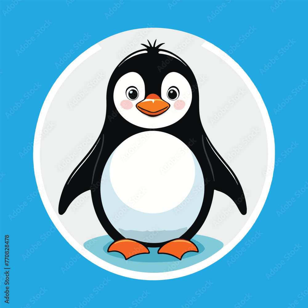 Obraz premium vector isolation a little pinguin