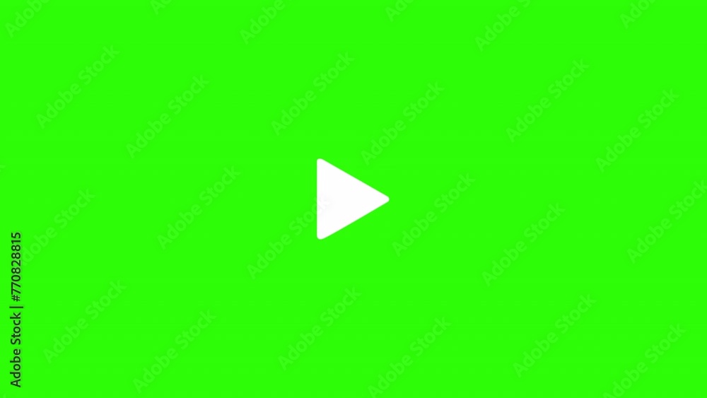 Play pause button animation in center over a transparent background and green screen Play pause button animation in center over a transparent background and green screen