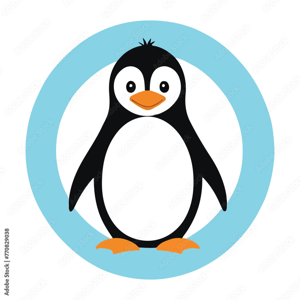 Obraz premium vector isolation a little pinguin