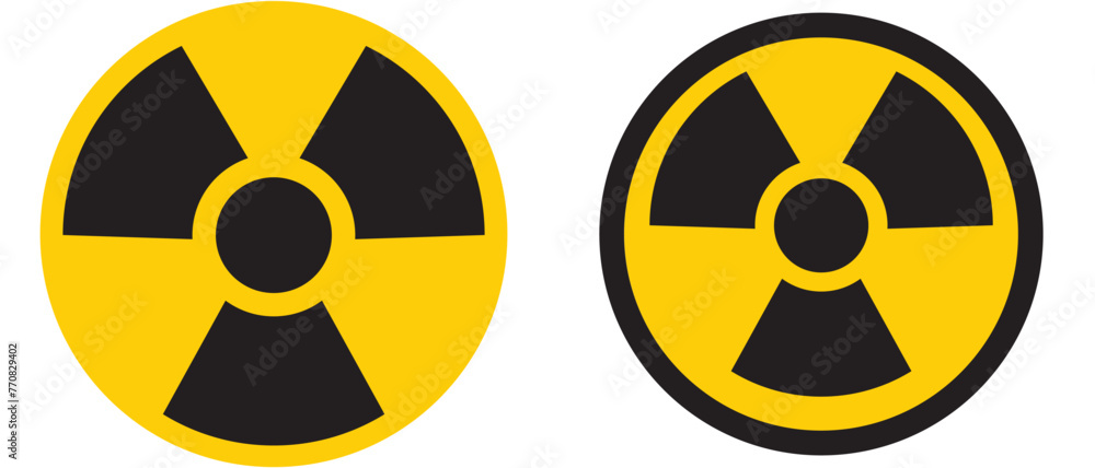 Nuclear Hazard Ionizing Radiation Danger X Rays Trefoil Warning Symbol ...