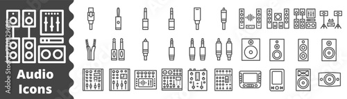 Audio Speaker Icon , Cable, Mixer, Music, Jack Plug photo