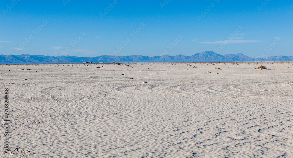 View of the Alkali Flats at White Sands National Park. View of the Alkali Flats at White Sands National Park.