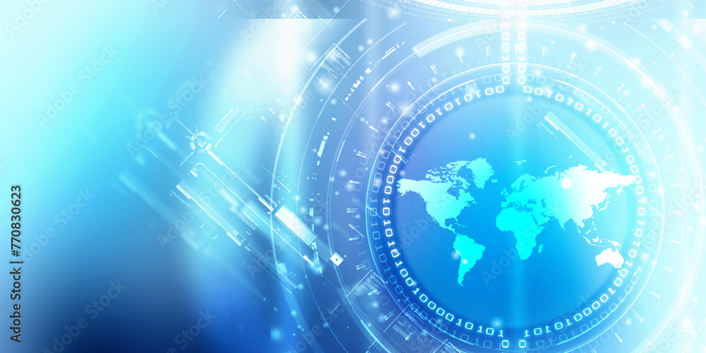 Obraz premium 2d illustration world map abstract background