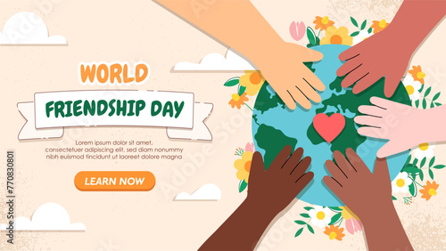 Friendship day vector poster