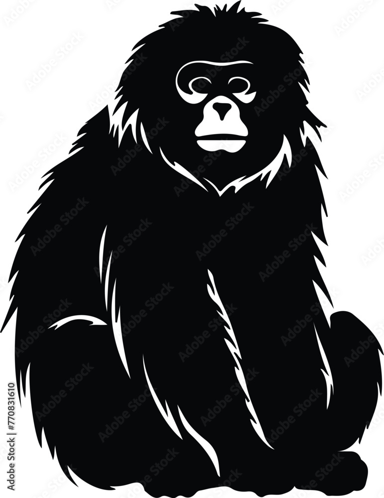 Fototapeta premium howler monkey silhouette