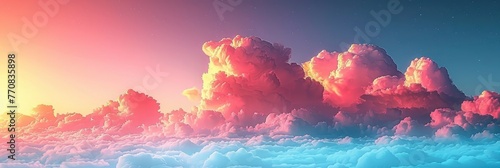 Soft Cloudy Gradient Pastelabstract Sky, Background HD, Illustrations