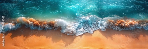 Soft Wave Blue Ocean On Sandy, Background HD, Illustrations