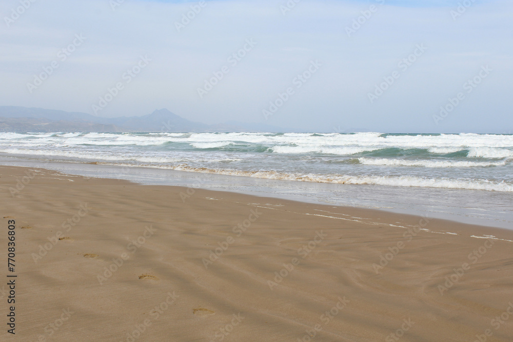 beach and sea, waves on the beach, 