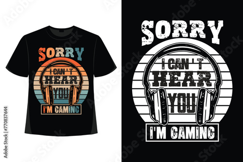 Gamer Tshirt Design Gaming Apparel