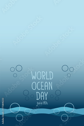 Save World oceans day underwater banner