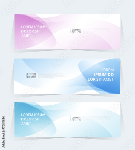 Geometric banner design with Vector presentation template.