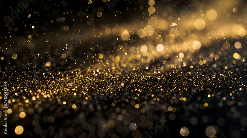 Magical speckles of dappled sunlight particles isolated on a black background wallpaper