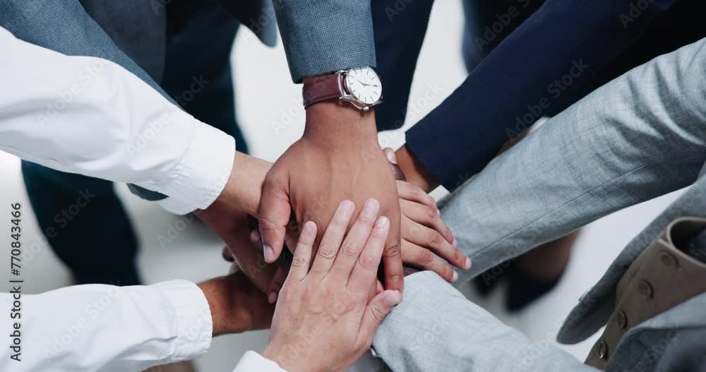 Diversity, business people and hands together in office for support, partnership or motivation. Professional employees, corporate and gesture with agreement for team building, meeting and solidarity Diversity, business people and hands together in office for support, partnership or motivation. Professional employees, corporate and gesture with agreement for team building, meeting and solidarity
