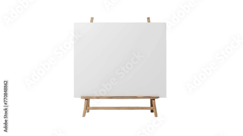Easel With White Canvas photo