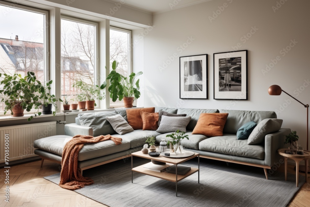 Fototapeta premium Elegant and minimalistic scandinavian home decor for a stylish and modern interior design