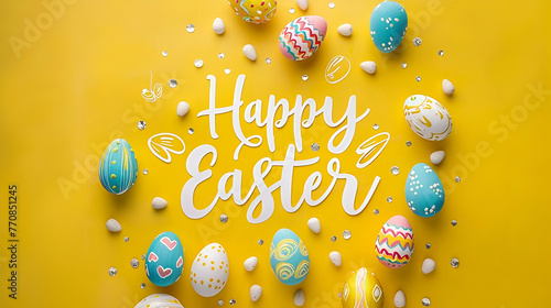 Easter banner with the inscription 