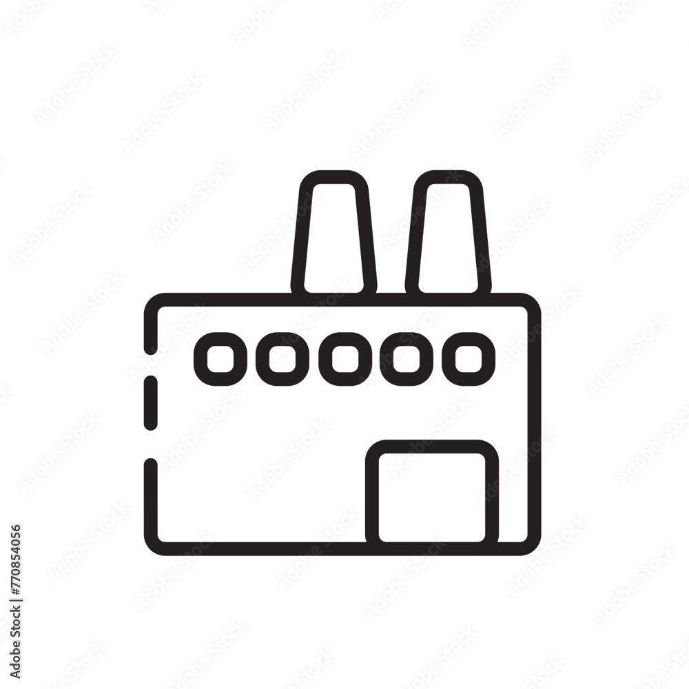 Building Factory Industry Line Icon Building Factory Industry Line Icon