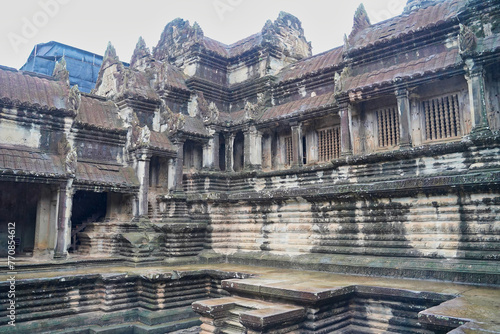 Angkor Wat Temple - Inner courtyards at Siem Reap, Cambodia, Asia
