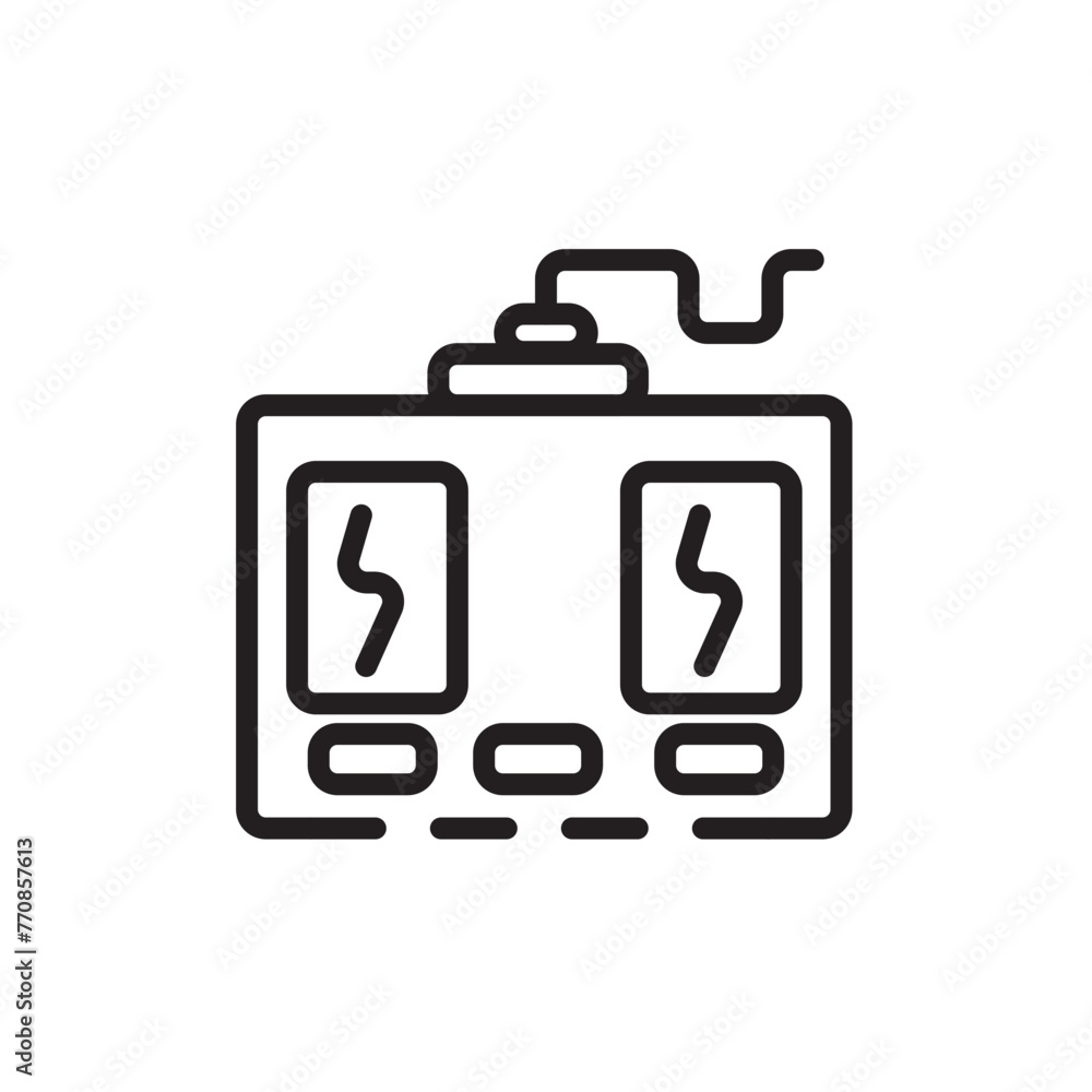 Battery Fashion Food Line Icon Battery Fashion Food Line Icon