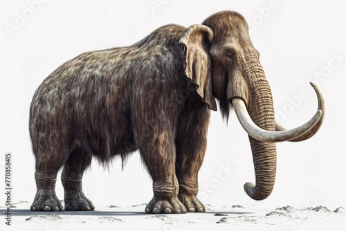 Mammoth s Regal Pose on White