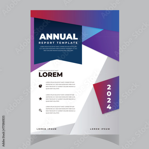 Minimal Poster Brochure Flyer design Layout background vector template A4