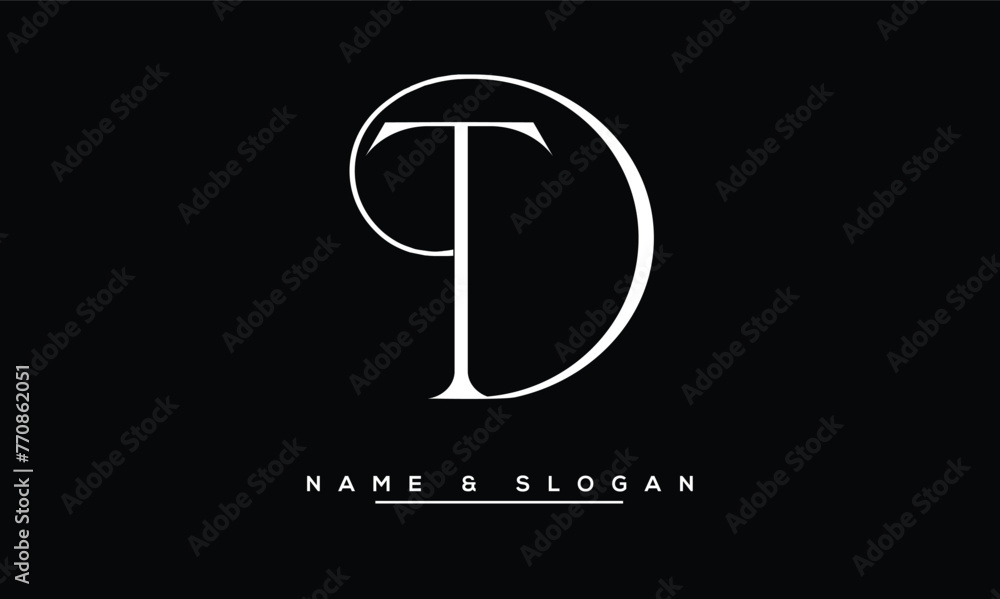 TD, DT, T, D Abstract Letters Logo Monogram TD, DT, T, D Abstract Letters Logo Monogram