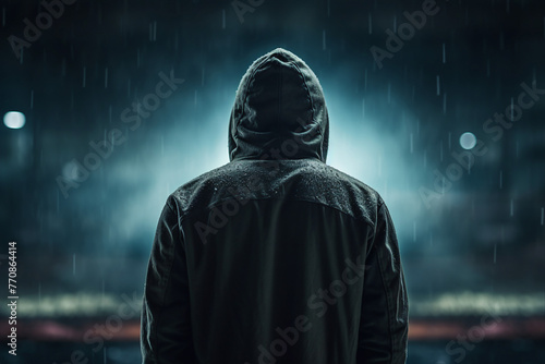 AI generated picture of stressed man in melancholic state