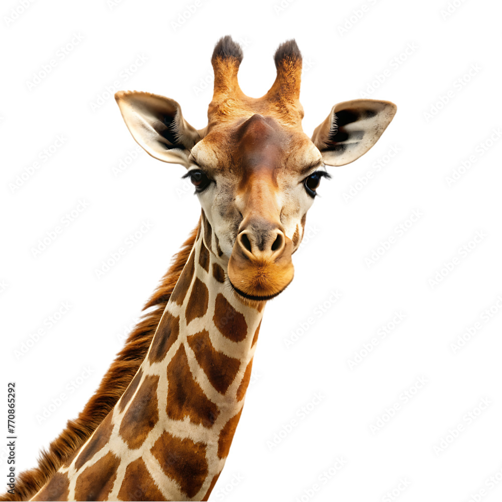 Obraz premium closeup shot of a cute giraffe