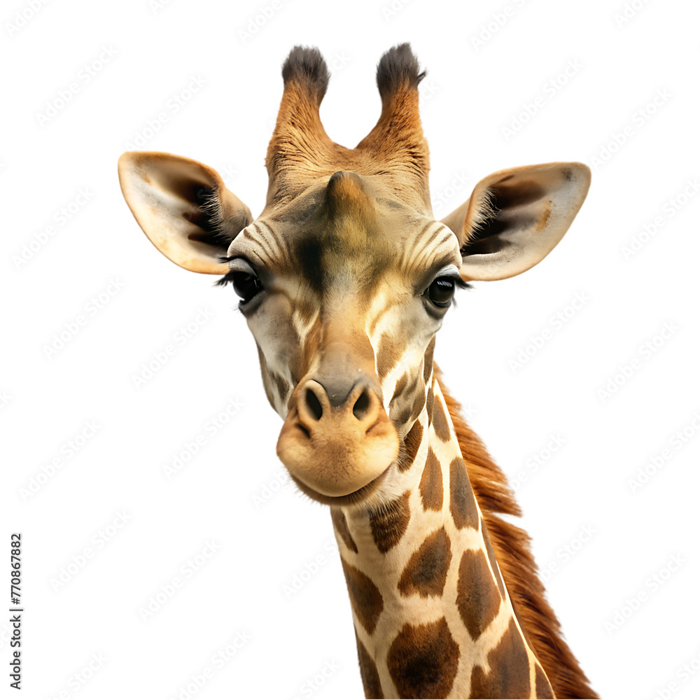 closeup shot of a cute giraffe