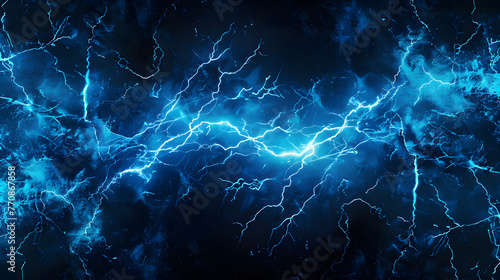 Electrical Storm in Blue Neon