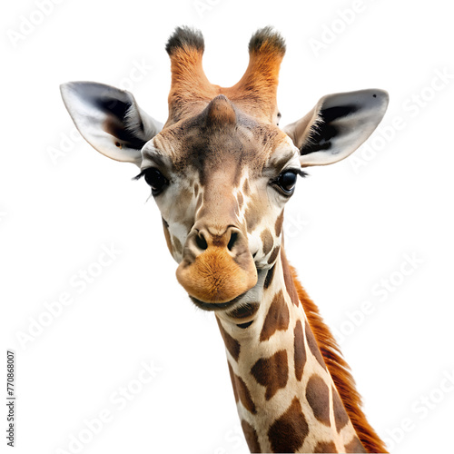 closeup shot of a cute giraffe