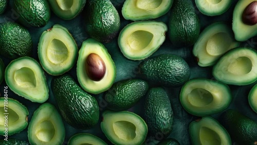 Panning Across an Avocado Background 